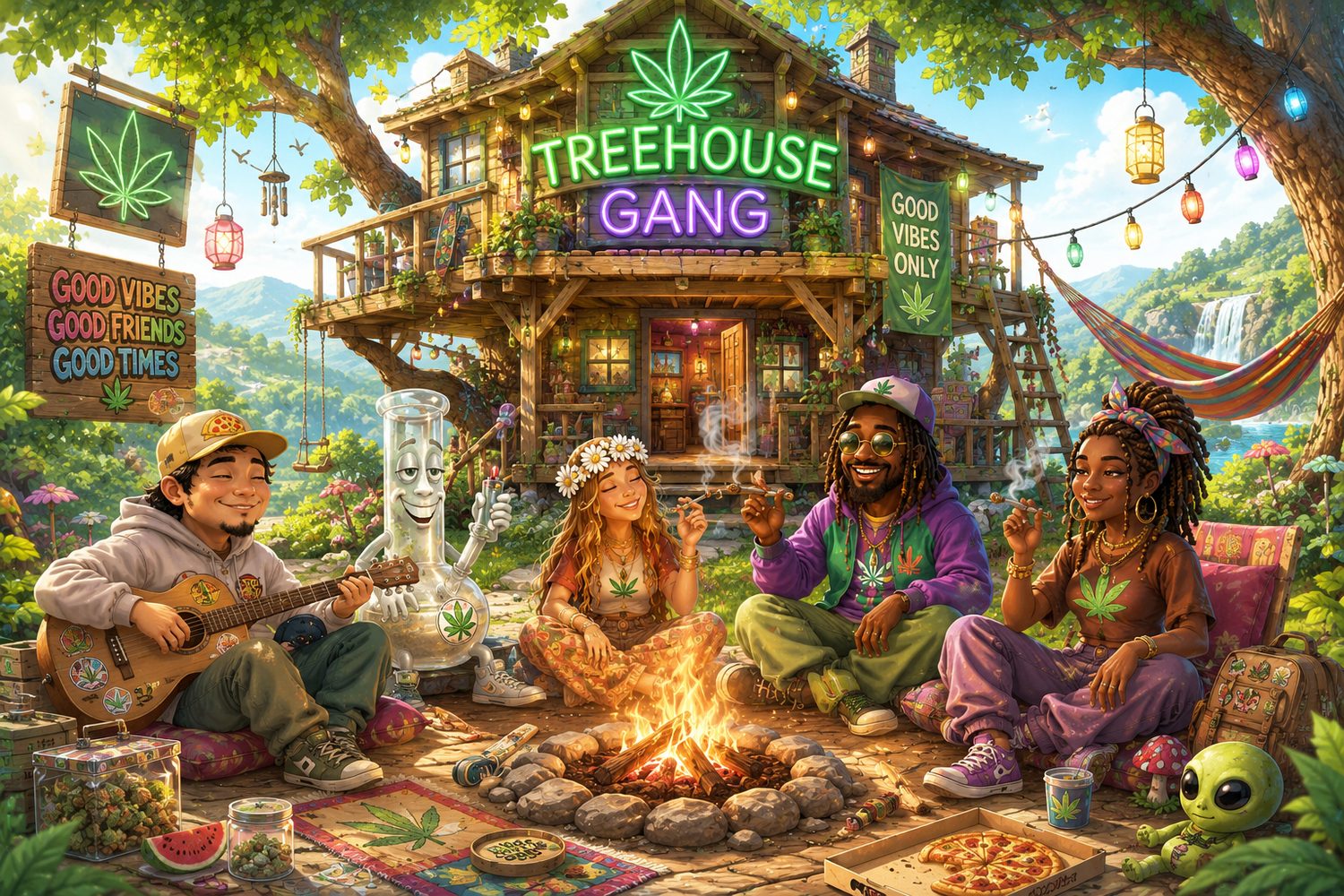 Treehouse Gang treehouse scene
